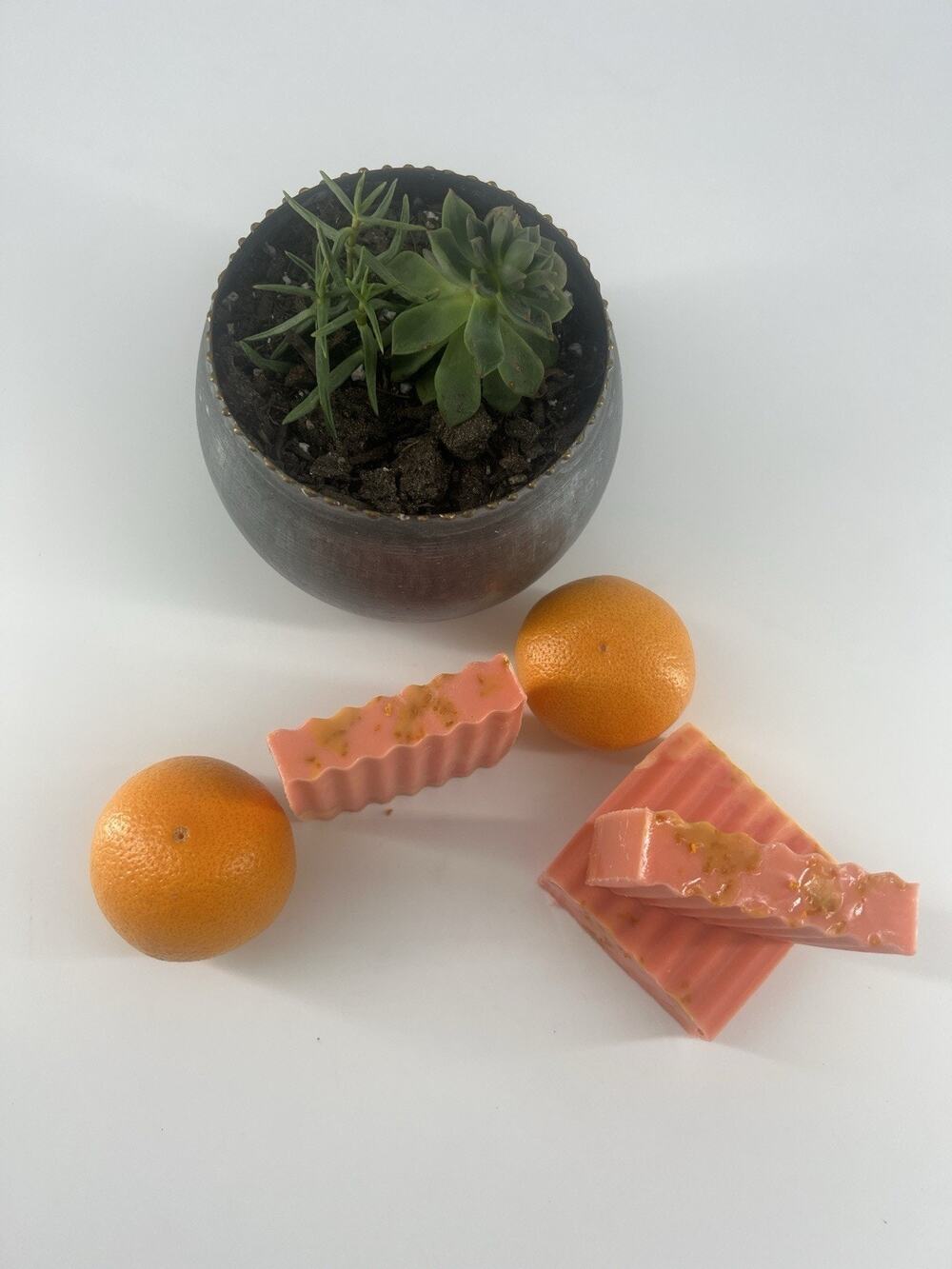 3x Goat Milk Soap Bar Tangerine Grapefruit Orange w/ Zest 3oz Body Handmade New